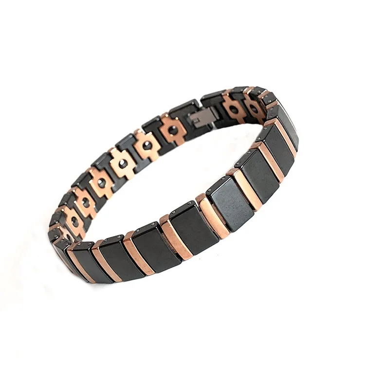 

Tungsten Ceramic Rose Gold Color Magnet Bracelet Girlfriends Lovers Bracelet Ladies Jewelry Bracelet