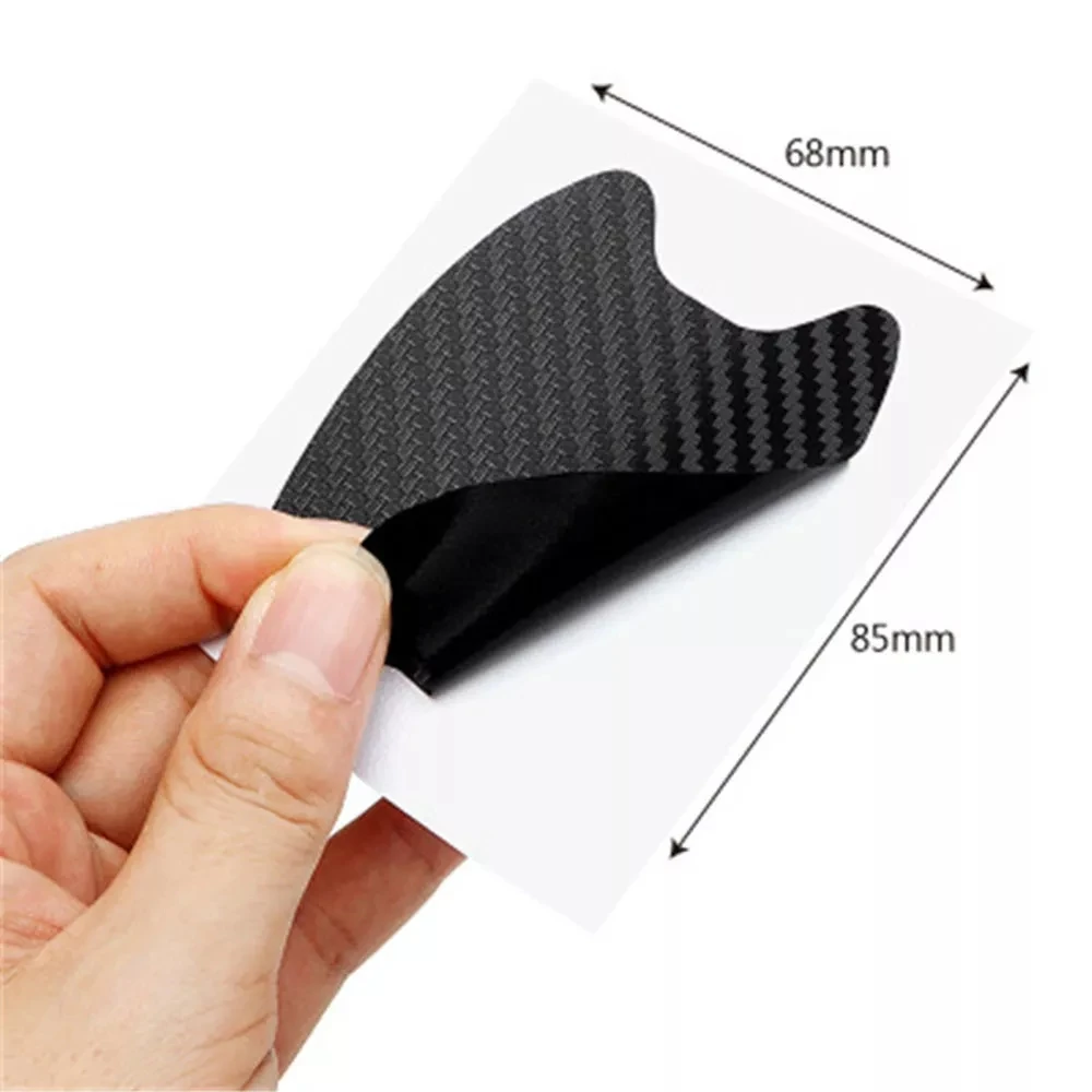 Car Door Stickers 4Pcs/Set Car Door Sticker Carbon Fiber Scratches Resistant Cover Auto Handle Protection Film Exterior Styling Car Accessories