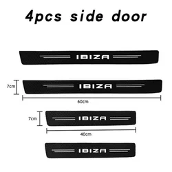 Premium Waterproof Carbon Fiber Car Door Sill Protector Stickers (4pcs for ibiza)