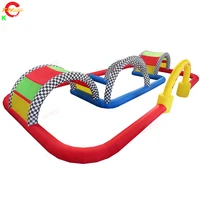 Fast Door Shipping 15x10m Optional Gokart Giant Inflatable Race Track Air Race Track Rc Mega Blow Up Arena Playground Toys 1