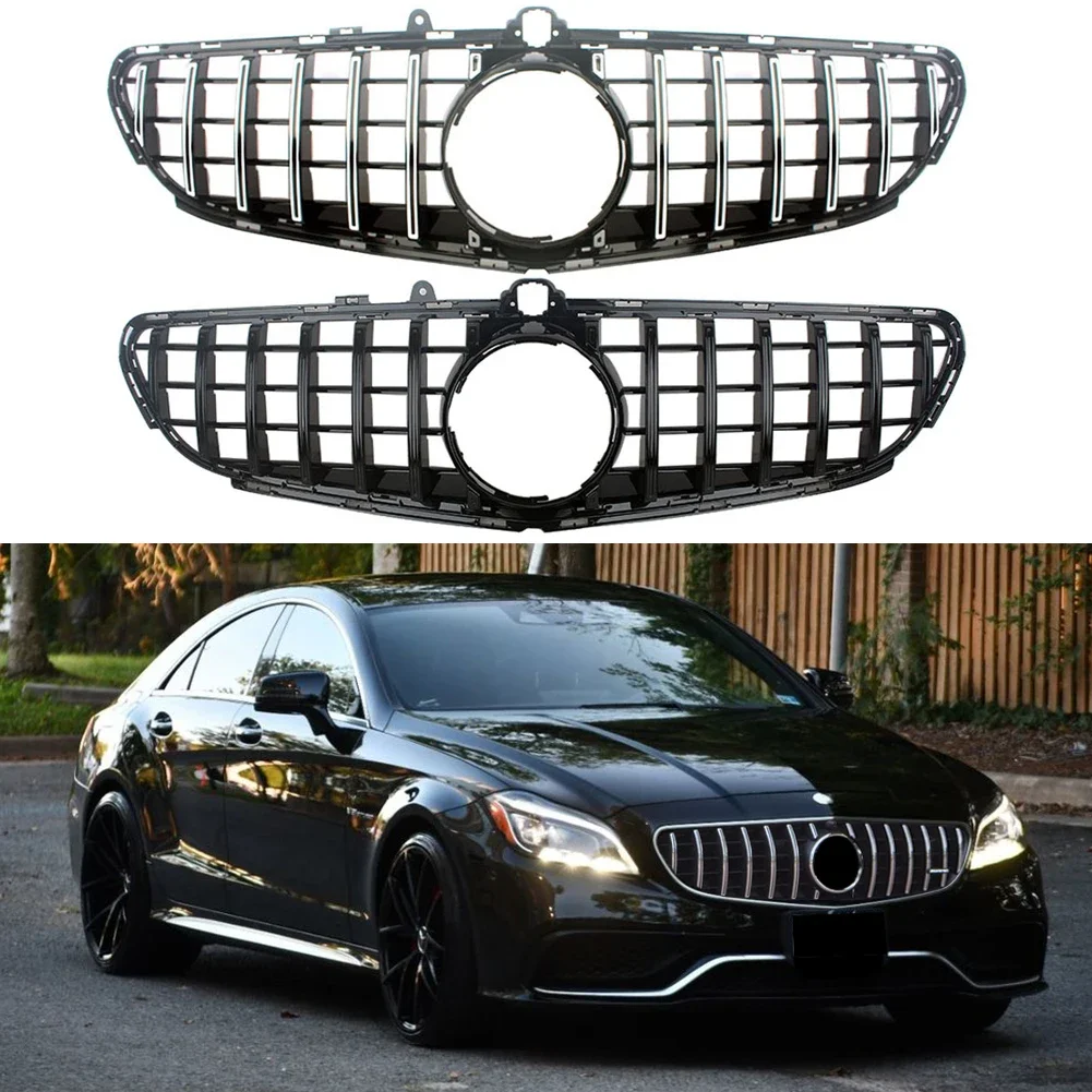 

Car Front Racing Facelift Grill Upper Bumper Grille Cover For Mercedes Benz W218 CLS63 AMG 2015 2016 2017 2018