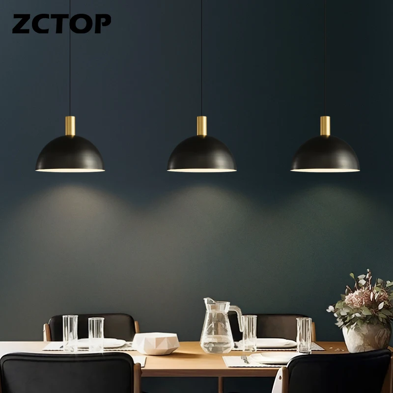 

Postmodern Dining Room Pendant Lights All Copper Decor Pendant Lamp For Dining room Bar Cafe Office Restaurant Lighting E27 Bulb
