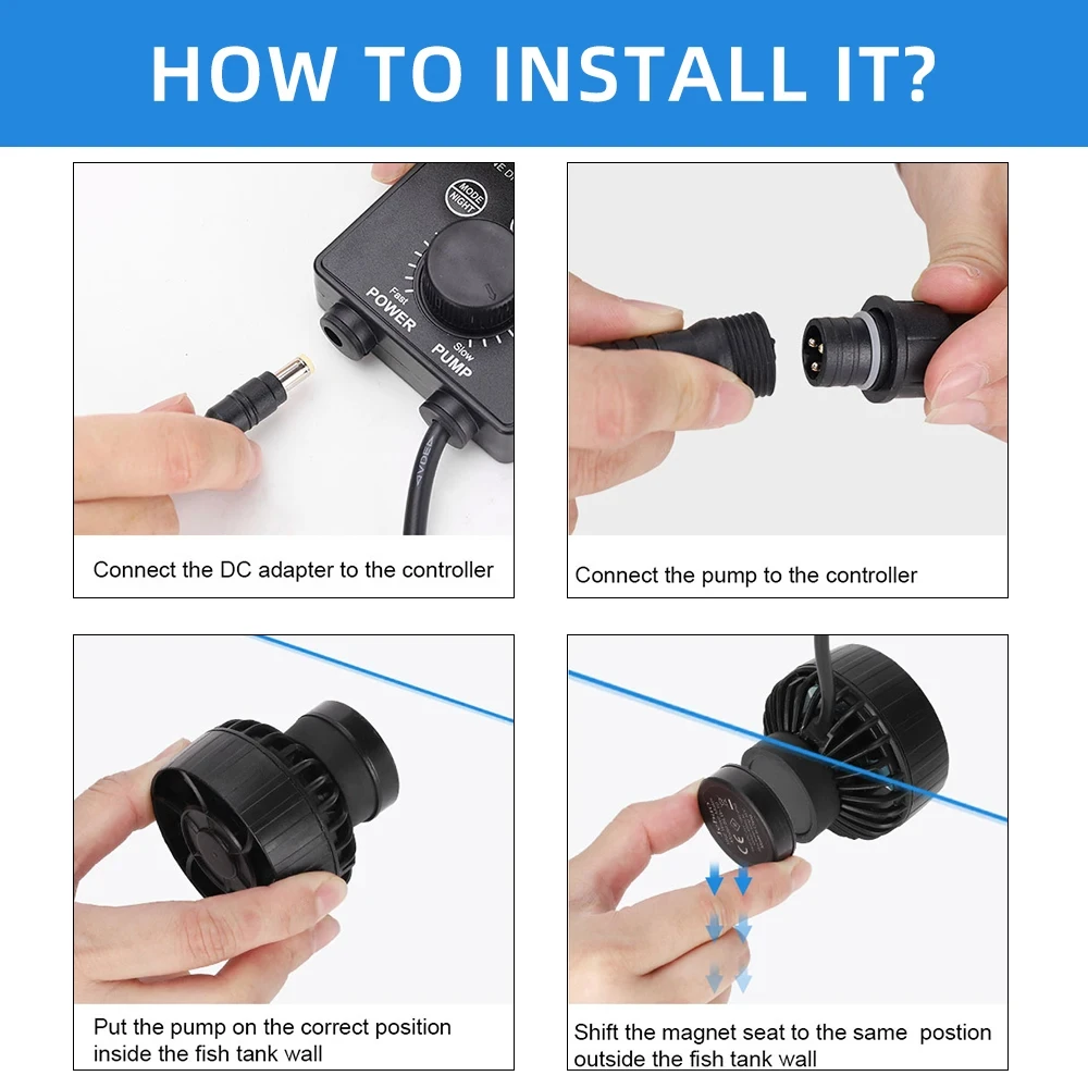 Jebao Jecod SLW Series Aquarium Water Pump Filter Fountain Pump SLW-3 Mini Pump 12V 5W Fish Tank Garden Aquariums Accessoires 5