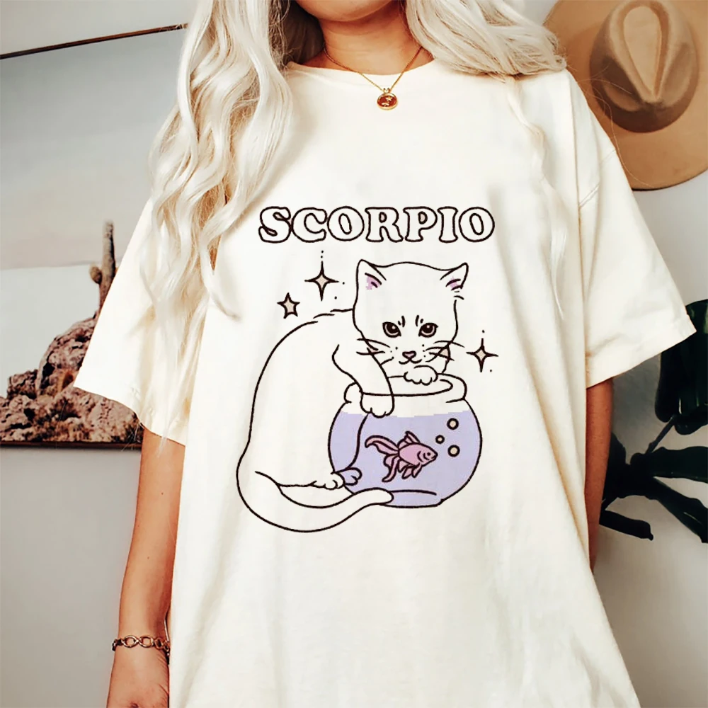 

Sweet and Cute Cat Pattern T-Shirt Women's Printed Top Fashion T-Shirt Short Sleeved Women's Clothing Summer Basic O-Neck T-Shir