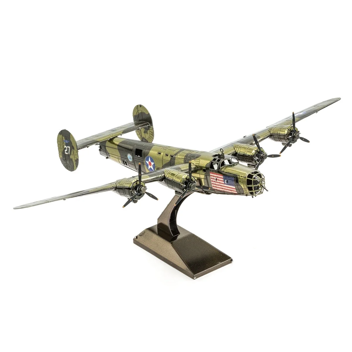 B24 3D Metal Puzzle model kits DIY Laser Cut Puzzles Jigsaw Toy 4