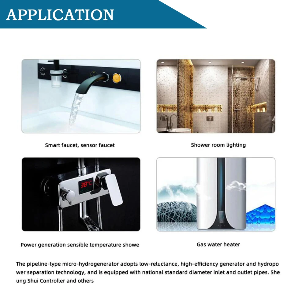 DC 5V 12V 0-80V Micro Hydro Generator Turbine Flow Hydraulic Conversion Water Flow Generator Energy Conversion Energy Generators hydroelectric generator