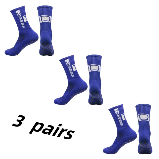 3Pairs/Lot New in ANTI SLIP Tapedesign Football Socks Mid Calf Non-Slip Soccer Sport Cycling Sports Mens Sock Women 6