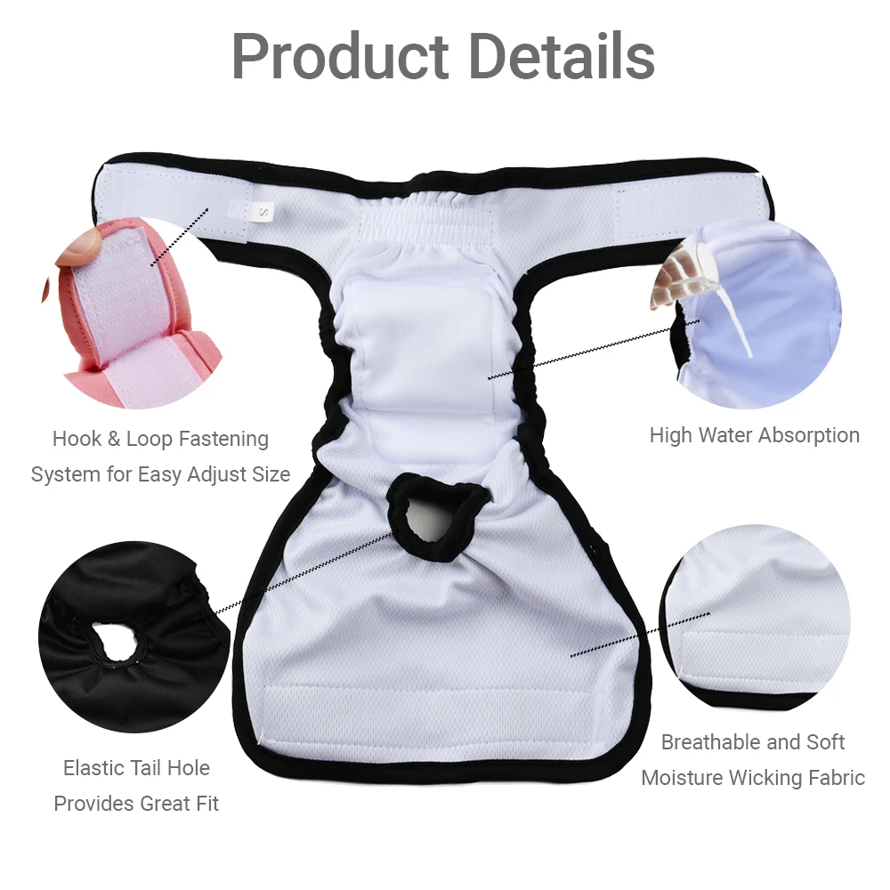 Pet Dog Diaper For Small Medium Dogs Cats Breathable Puppy Physiological Pants Reusable Dog Shorts XS-XL Chihuahua Pug Supplies