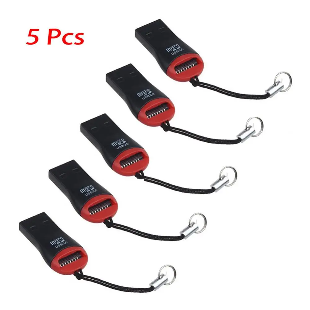 for Laptop Card Reader Adapter Portable 5Pcs USB 2 0 TF Flash Memory for Laptop