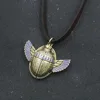 Hot Sale Moon Knight The Scarab Pendant Necklace Marc Spector Compass Movable Wings Ancient Egypt Amulet Necklaces for Fans Cosp 3