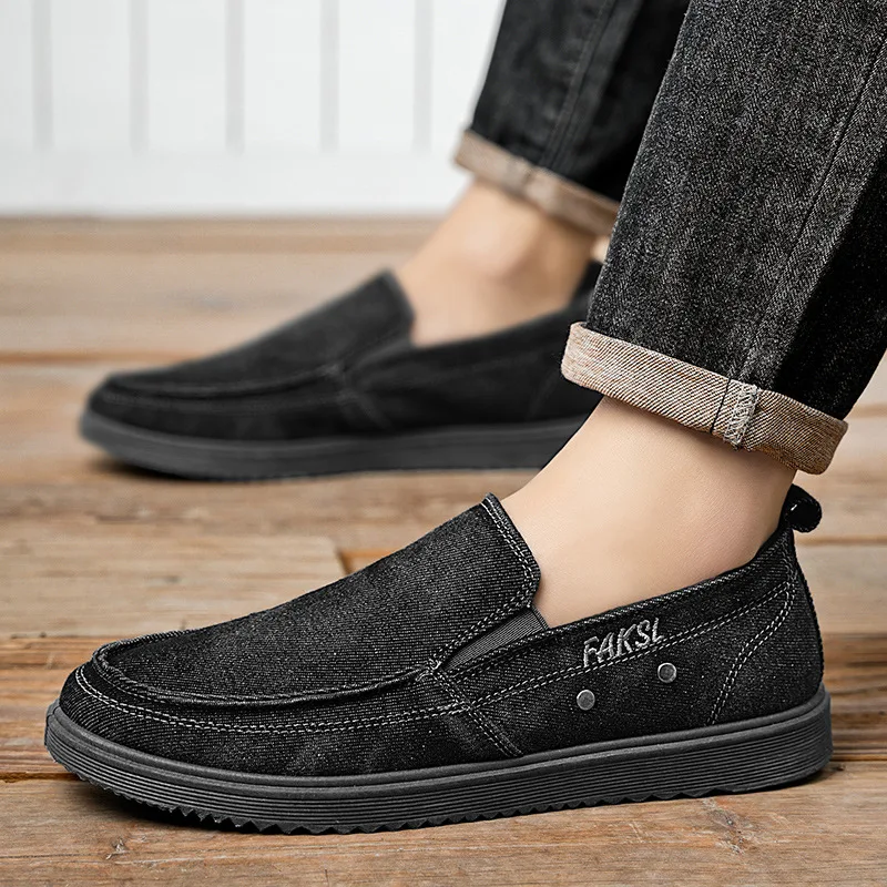 Wear Loafers Canvas Loafers With Jeans Denim Canvas Shoes For Men