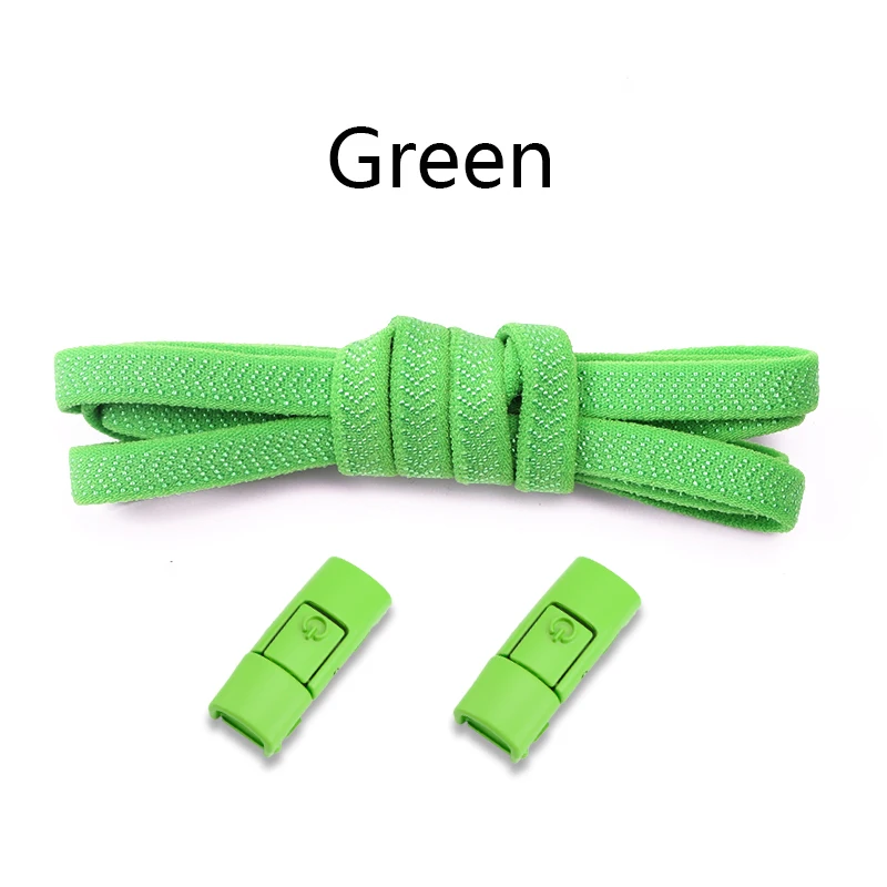Vibrant No-Tie Elastic Shoelaces with Metal Lock - Convenient and Stylish Footwear Accessory