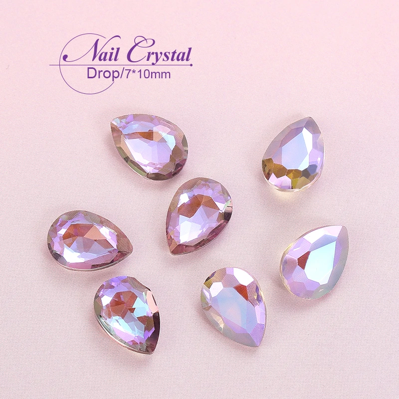 10PCS/Pack Pointed Bottom Nail Rhinestones Heart Purple Crystal 3D Nail  Charms Parts DIY Nail Art Accessories Decoration Supplie - AliExpress