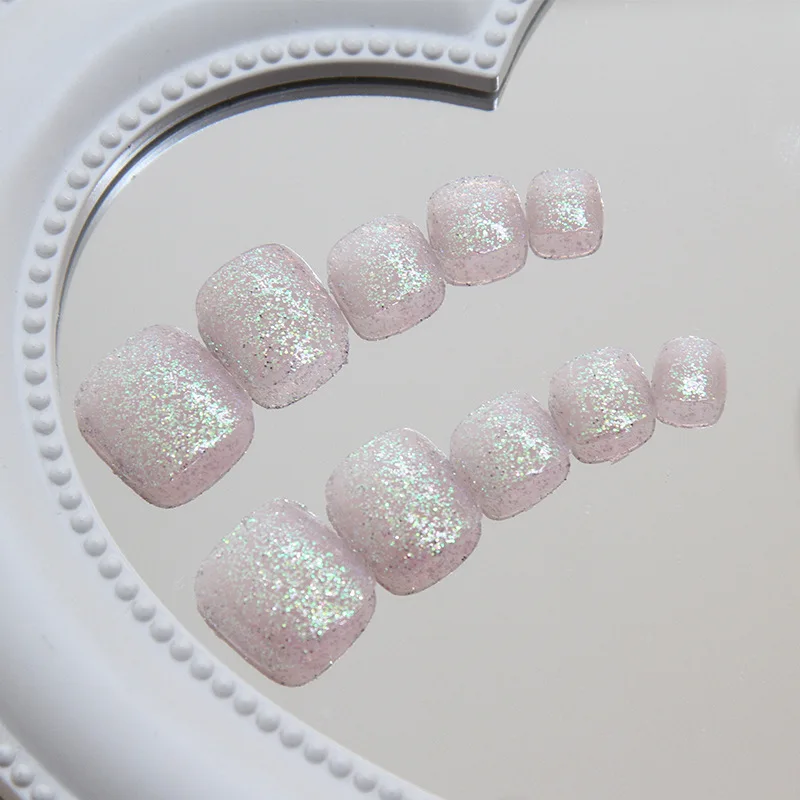 Colorful Flower Press On Nails Set