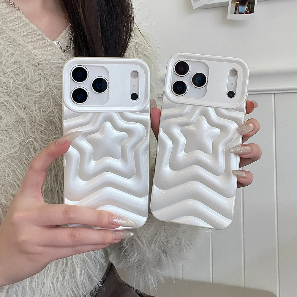 Silver Gradient Star Bling TPU Phone Case - Plating Silicone Back Cover