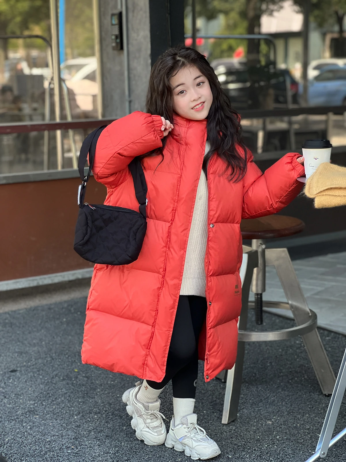 Girls Down Cotton Jacket Winter New Children's Long Warm Coats baby Girls' Snow Jacket Kids Clothes CH437