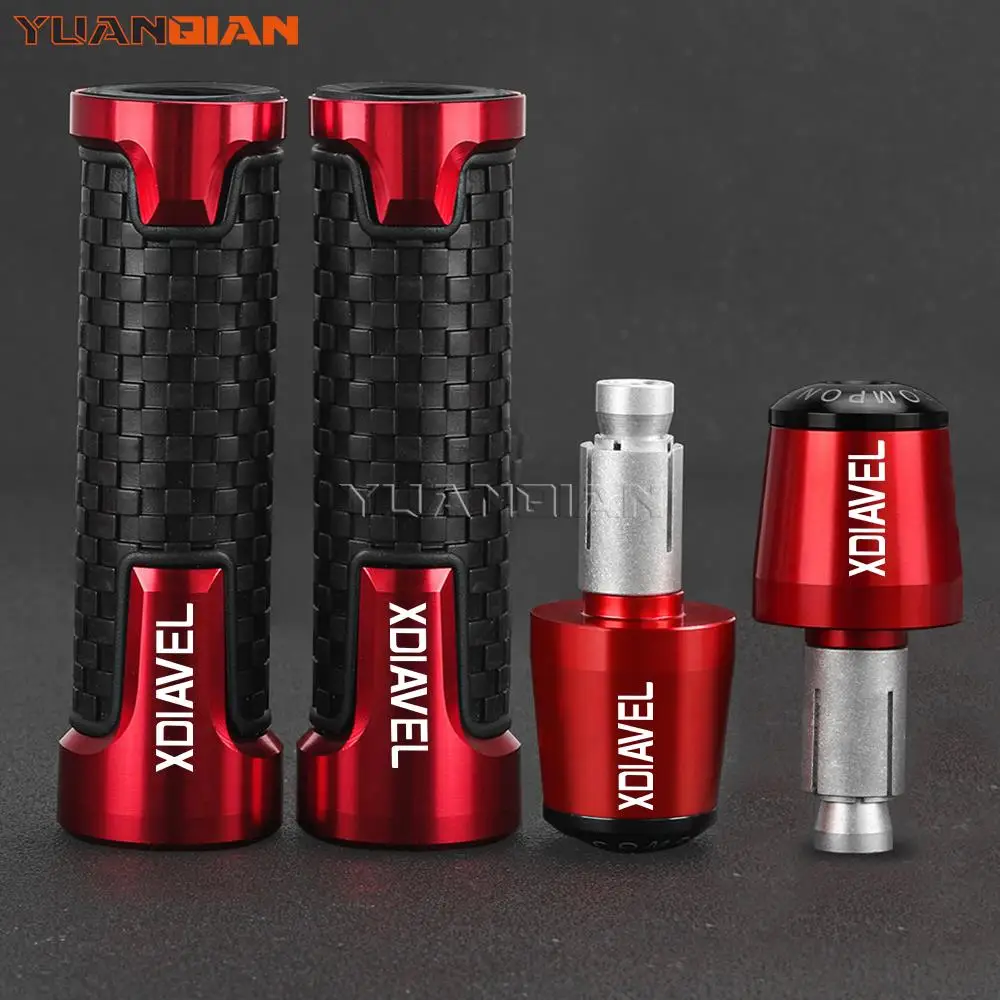 

For DUCATI Diavel/CaRbon/XDiavel/S 2012-2020 2024 2023 2022 2021 7/8" 22mm Motorcycle Handlebar Grips Hand Handle grip Ends Plug