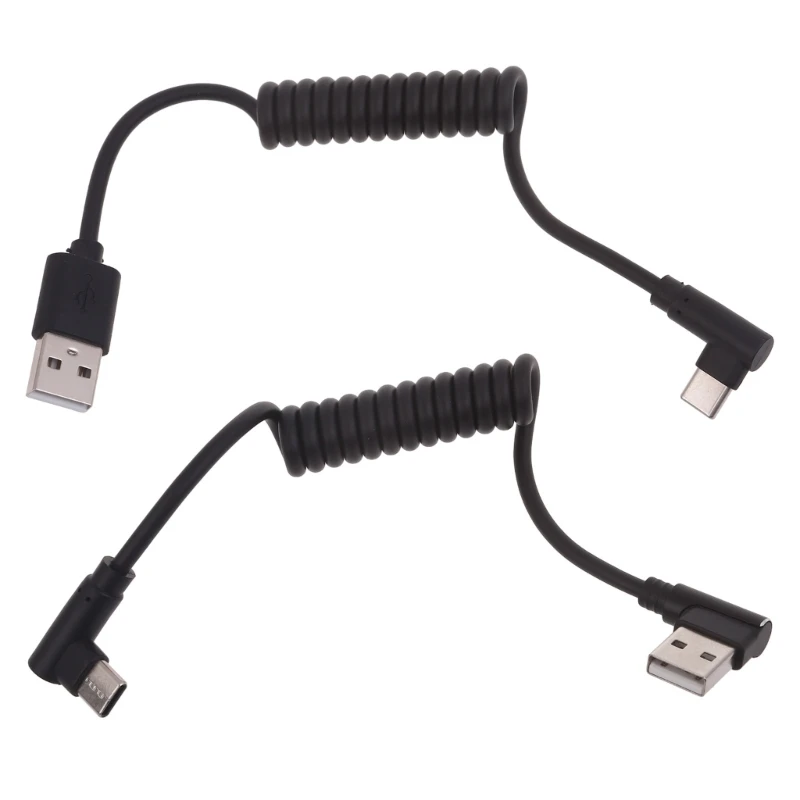 

60 Вт пружинный кабель USB to Type USB кабель для быстрой зарядки, выдвижная линия передачи данных, Прямая поставка