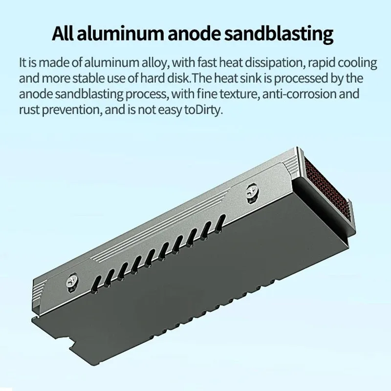 TEUCER M.2-6 순수 구리 라디에이터 M.2 NVMe SSD 방열판(열 패드 포함) 2280 솔리드 스테이트 드라이브 데스크탑 PC용 쿨러