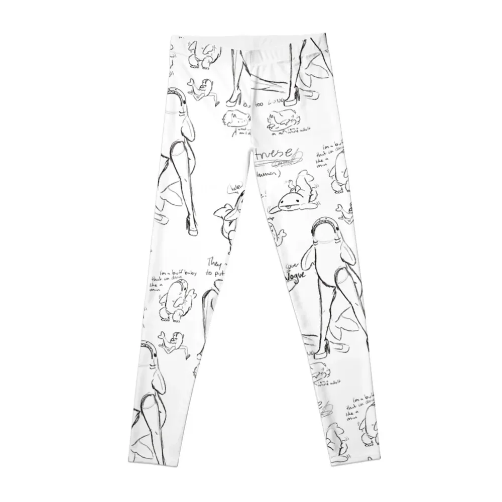 

Sharktreuse with legs sketch page Leggings for physical Women's tights Women's sports pants Womens Leggings