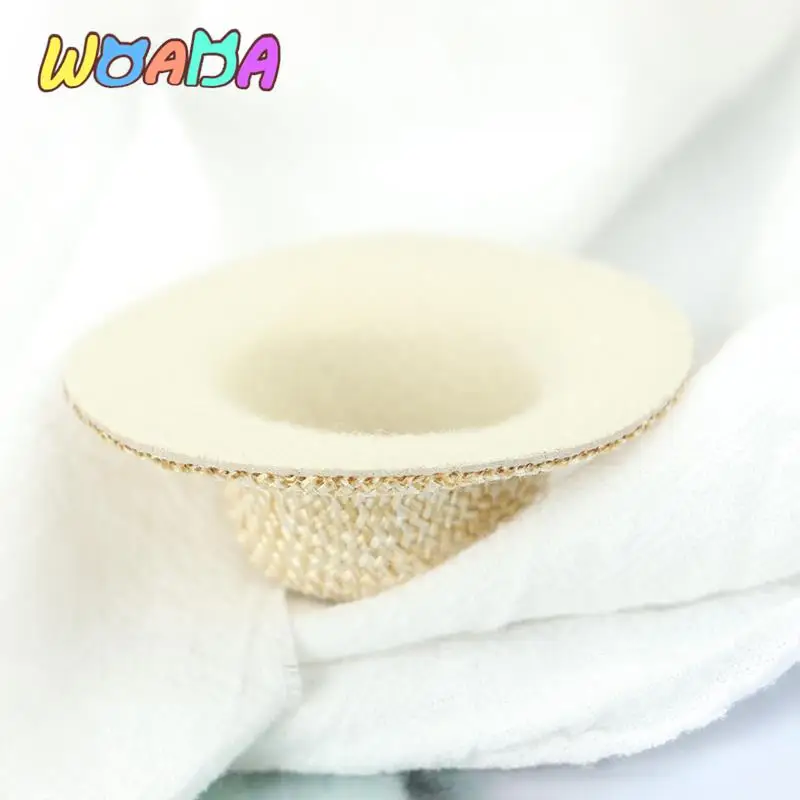 Hot 2Pcs 1/12 scale Dollhouse Miniature Straw Hat Mini Doll Hat Doll House Ornament Hand Weaved Dollhouse Accessories