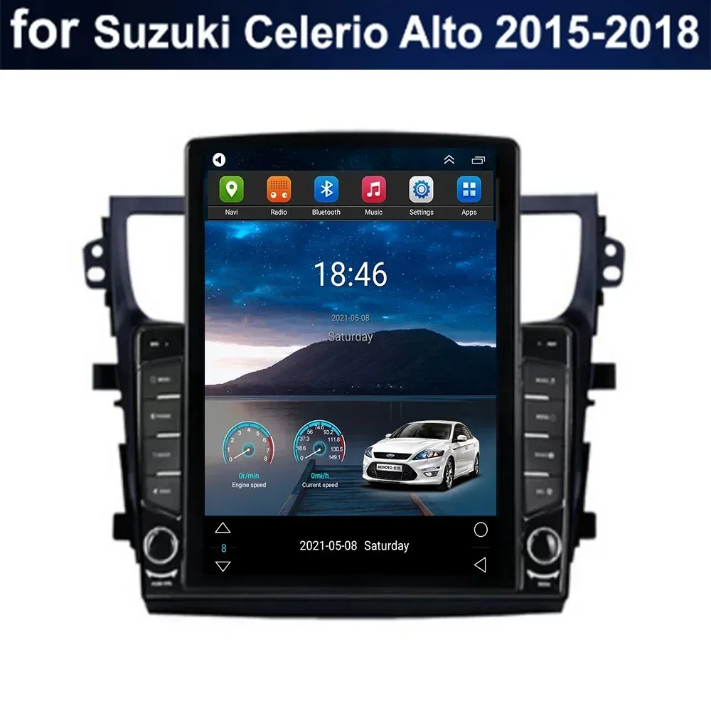 

Автомагнитола Tesla Style 2 Din Android 13 для Suzuki Celerio Alto 2015 + мультимедийный видеоплеер GPS стерео Carplay RDS камера
