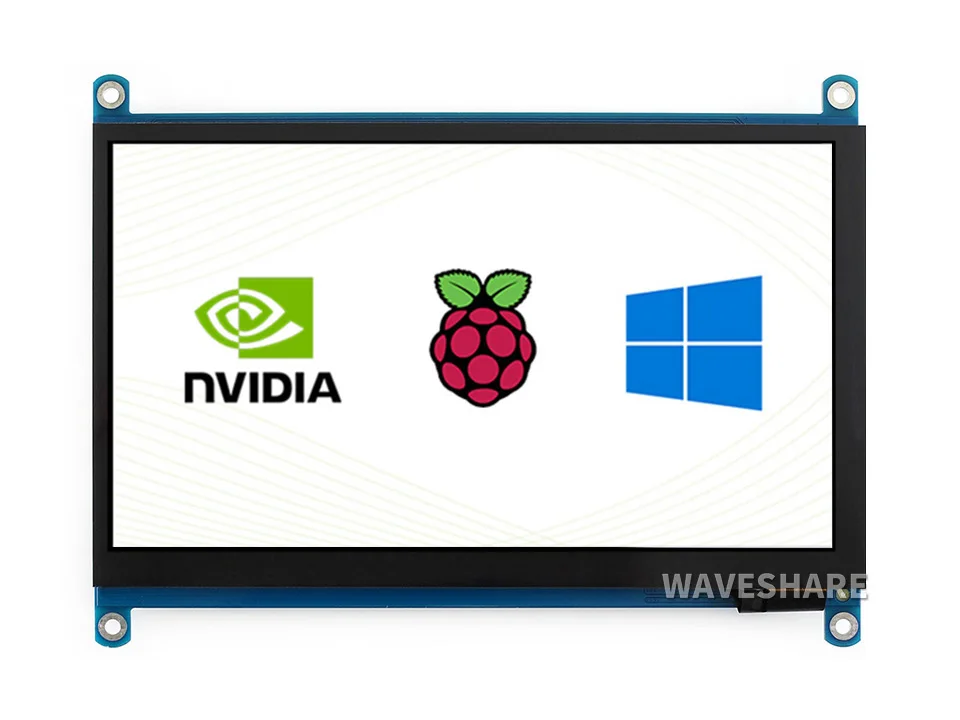 7inch HDMI LCD (H),Capacitive Touch Screen LCD (H), 1024×600, HDMI, IPS,Supports all versions of Raspberry Pi/Jetson Nano/PC