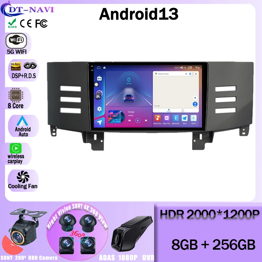 

For Toyota Reiz Mark X 2004 - 2009 Car Radio Multimedia Video Player Navigation Stereo GPS 5G WIFI 4G LET BT No 2 din 2 din dvd