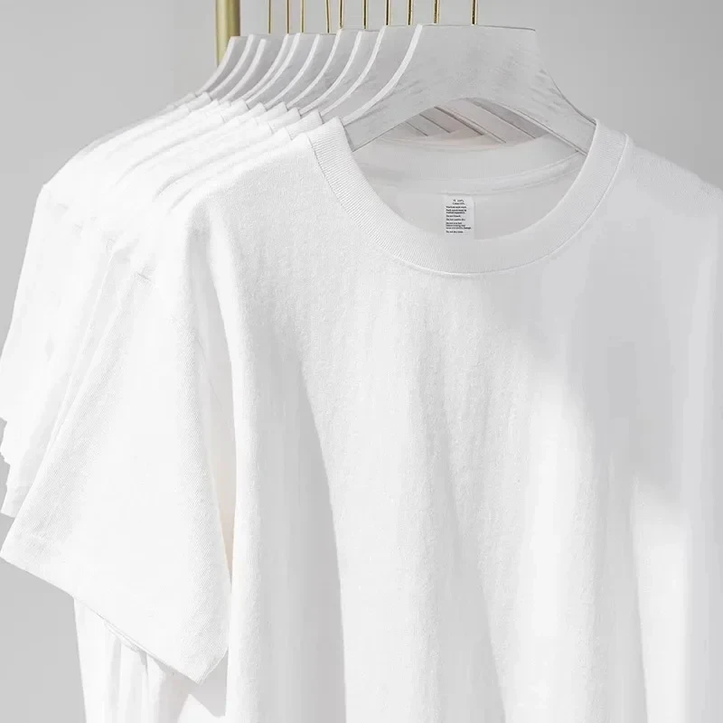 Trendy Fitness Pure Cotton Short-sleeved Summer Fashion White Comfortable Breathable Sports Short-sleeved T-shirt Unisex 5