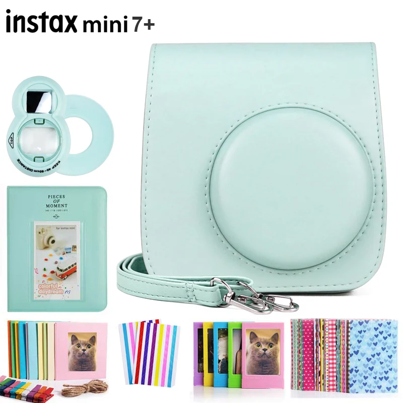 Чехол для Камеры Fujifilm Instax Mini 7 + сумка переноски из искусственной кожи с плечевым