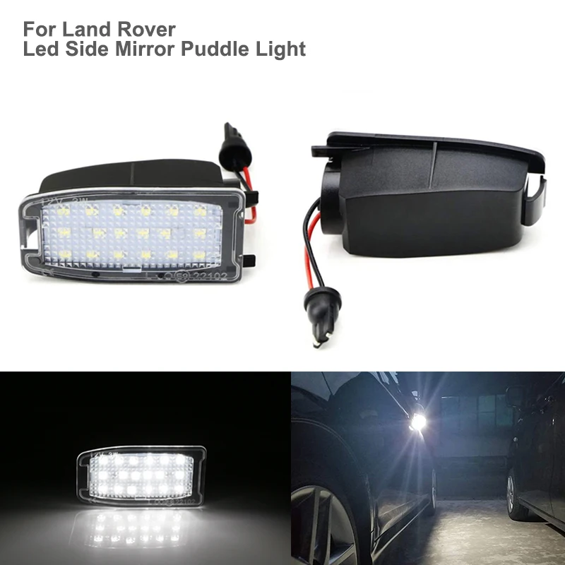 

Side Mirror Puddle Lights LED Upgrade For Land Rover L322 LR2 LR3 LR4 Range Rover Sport Freelander Discovery White CTZ500010