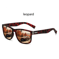 Vintage Pattern Square Luxury Sunglasses - Unisex UV400 Eyewear (Leopard)