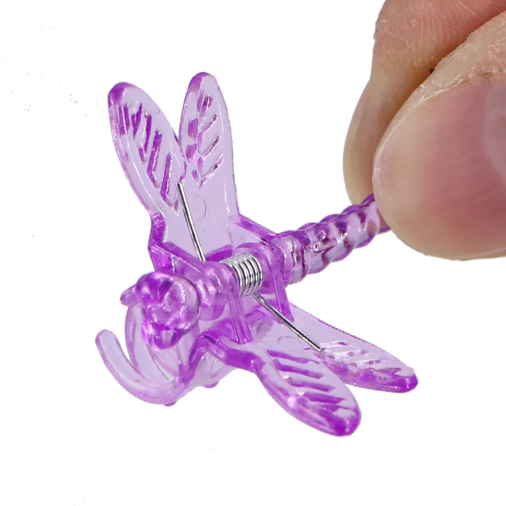 Set of 30/50/100 Dragonfly 4-Claw Plant Support Clips for Orchids and Climbing Vines
