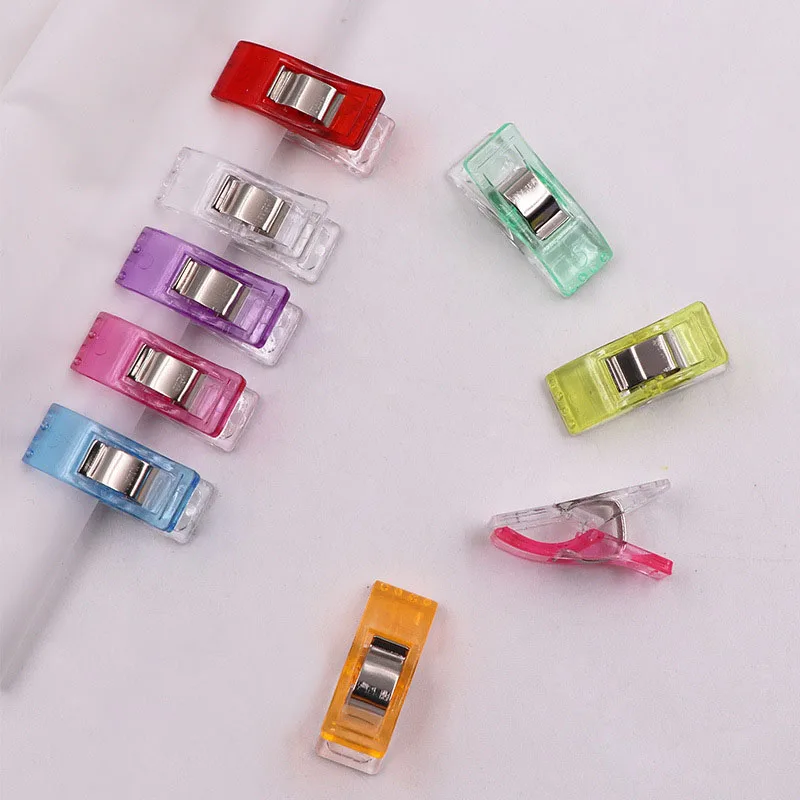 20/50Pcs 바느질 클립 DIY 공예 크로 셰 뜨개질 뜨개질 의류 패브릭 퀼트 클립 모듬 된 다채로운 종이 공예 고정