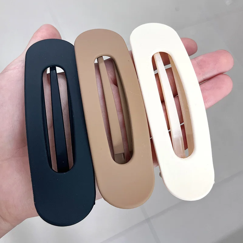 1/2/3PCS Korean Frosted Hair Clip for Women Large Matte Hairpins Hairgrips Hair Big Clip Bangs Barrettes Girls Hair Accessories 1