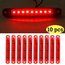 

10pc Red Rear Side Marker Lights Lamps Position Truck Trailer Lorry 12v SMD 9LED Side Markers Indicator Light