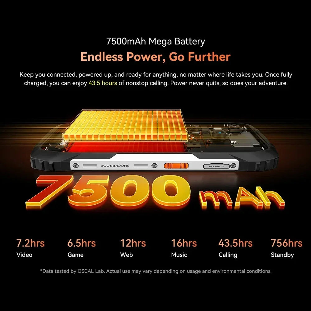 Blackview 5G AI Rugged Phone OSCAL PILOT 3 6.78 " FHD+ 2.4K Display Dimensity 6300 12GB 256GB 7500Amh  Android 15 50MP 32MP NFC