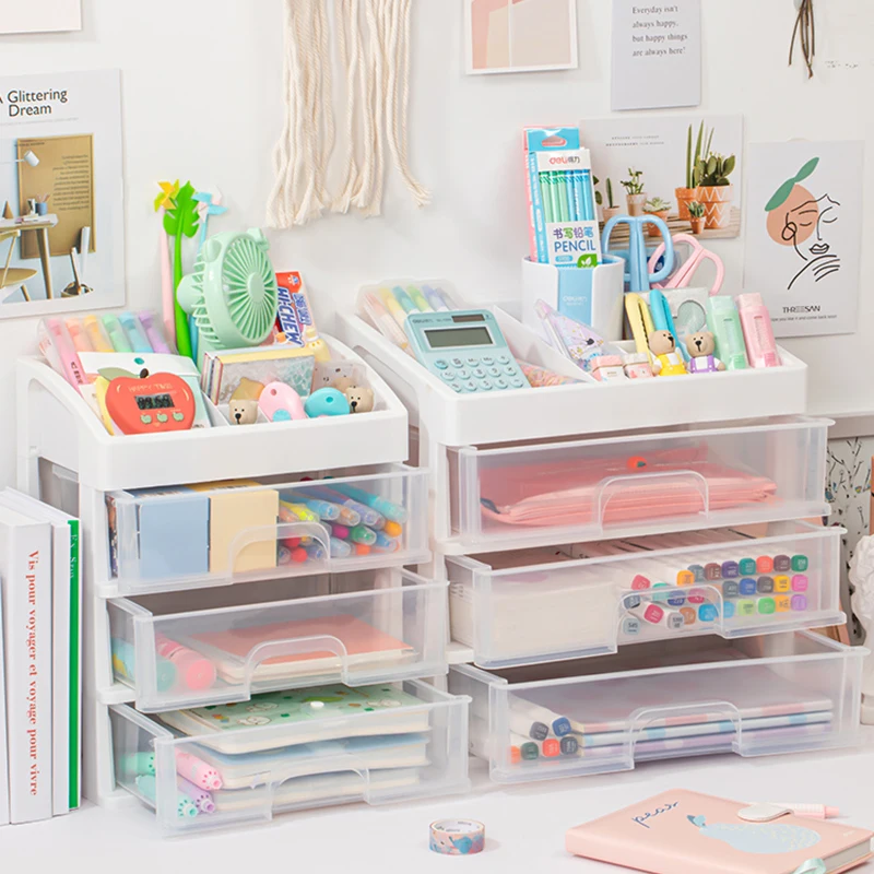 DIY Desk with Storage Bins