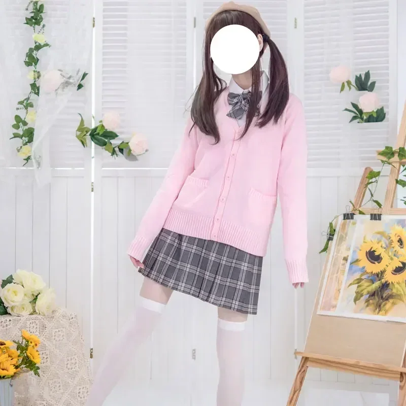Japan School Sweater for Student Preppy Jk Cardigan Girl Jacket Autumn Winter Japanese Uniform High School Clothes Loli Cosplay
