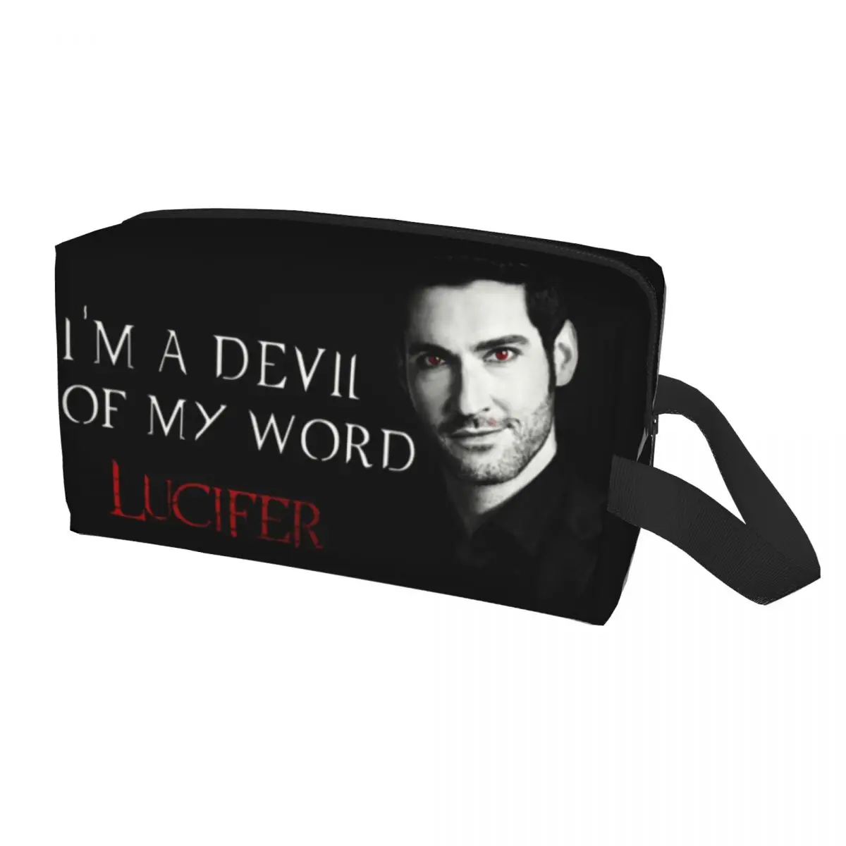 

Пользовательский дьявол Lucifer Morningstar, косметичка для женщин, ТВ-шоу, косметика, органайзер для макияжа, женский косметический набор для хранения
