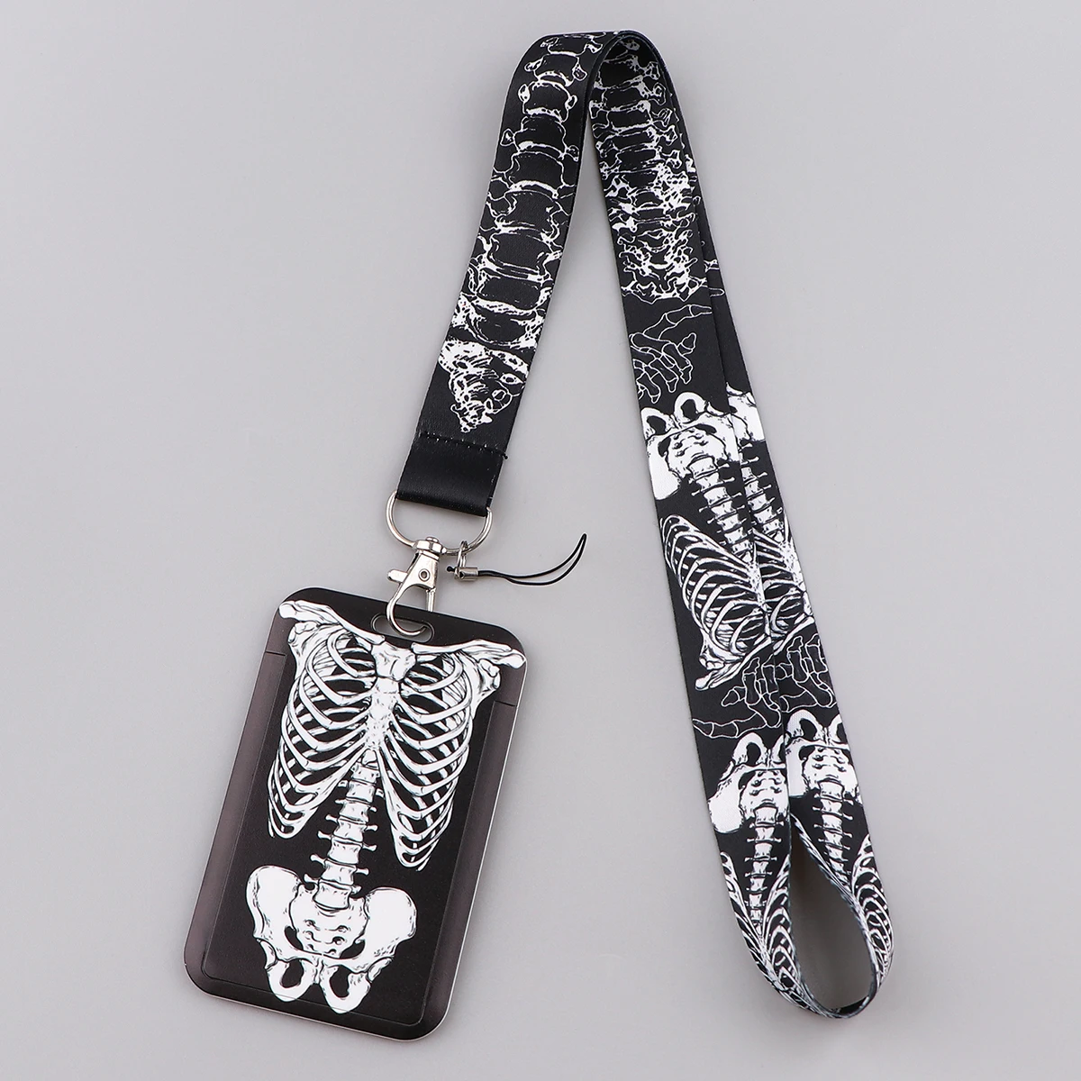

Cool Skull Neck Strap Lanyard for Key ID Card Black and White Charm Strap Badge Holder DIY Hang Rope Keyring Accessories Gifts