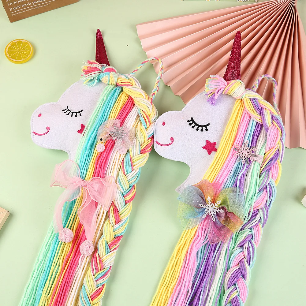 Unicorn Hair Accessories Organizer Hairpin Hair Clip Holder Storage Decor  Hanger Strip Girl Room Hanging Accessory Organizadores