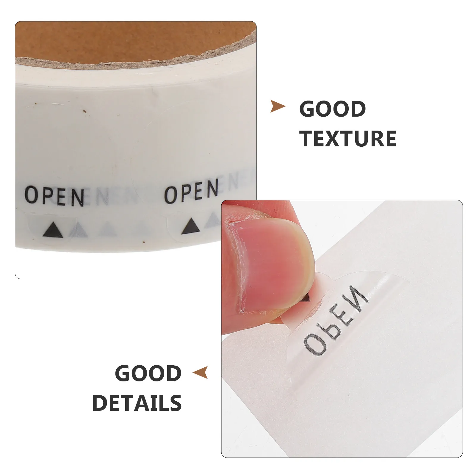 1000Pcs 오픈 라벨 간편한 필링 접착 씰 라운드 투명 스티커 포장 배송 봉투 씰링 방수 원형 라벨