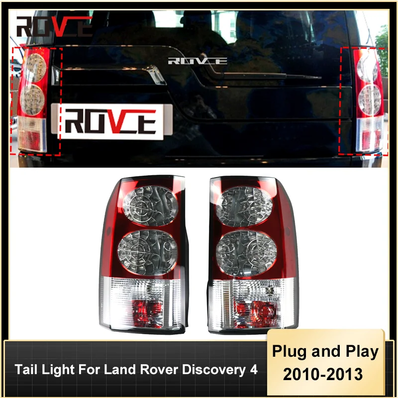 2Pcs LED Rear Tail Light Assembly For Land Rover Discovery 3 2005 2009