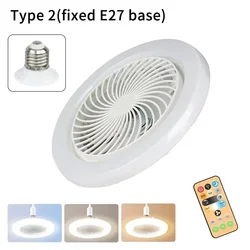 Smart Ceiling Fan with Remote Control and Integrated Lighting (White - K)