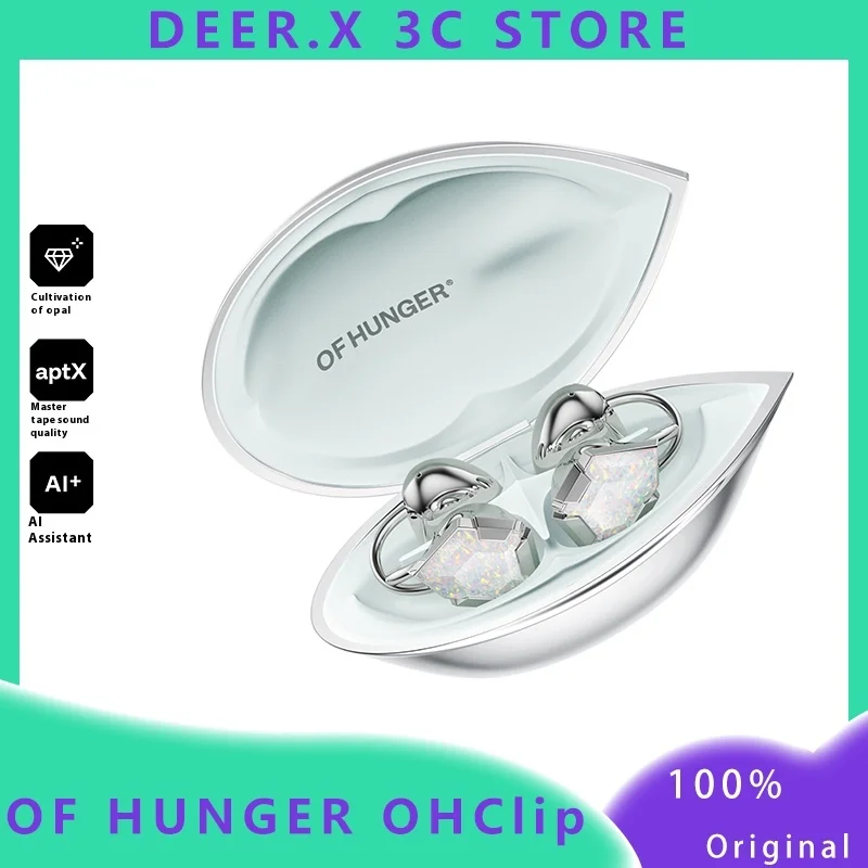 OF HUNGER OHClip Bluetooth Earbuds Earclip Type Opal Electronic