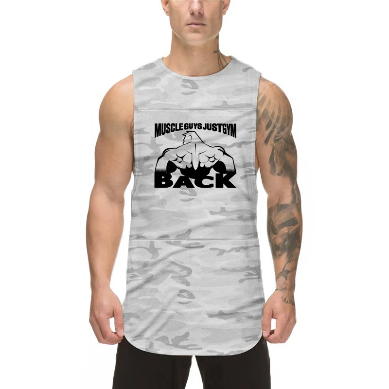 

Muscleguys Brand Clothing Quickly-dry Tops Bodybuilding Tank Tops Men Fitness Workout Vest Solid Color Male Sleeveless Tops
