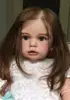 BZDOLL 60cm Realistic 3D-Paint Skin Soft Silicone Reborn Baby Doll For Girl Cloth Body Long Hair Princess Toddler Alive 3