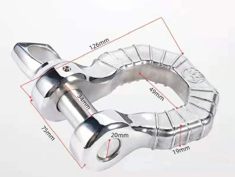 3/4 ”2 stücke 70000lbs U typ heavy duty geschmiedet D-ring schäkel u-haken schleife haken anhänger seil automobil SUV änderung rettungs – Detail 14