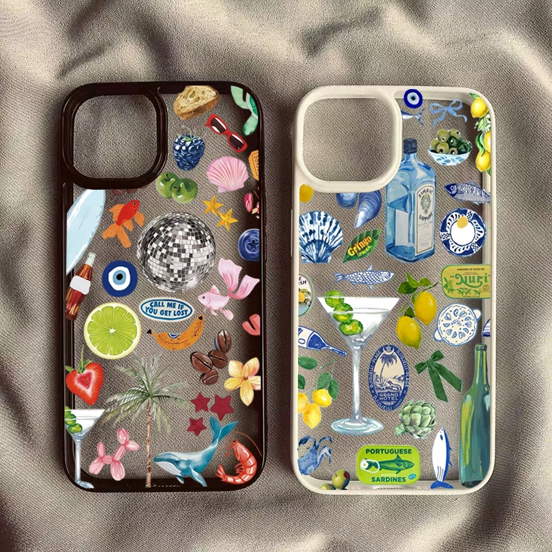 Seaside Scenery Wine Lemon Phone Case Cover